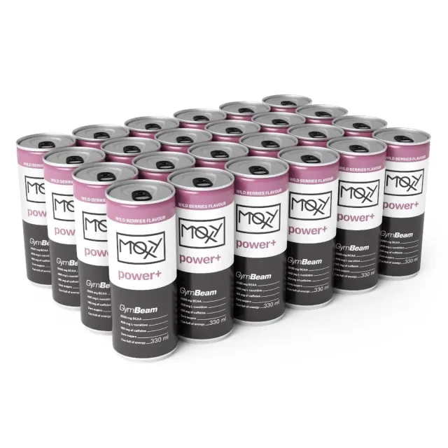 GymBeam MOXY Power+ Energy Drink 24x330 ml Wild Berries