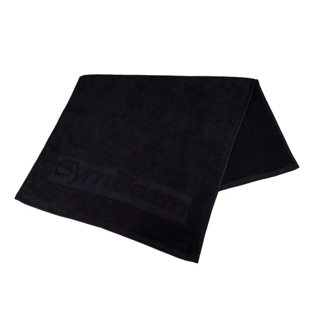 GymBeam Fitness Handtuch Baumwolle Schwarz 50x90 cm