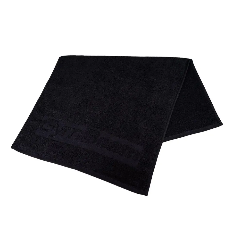 GymBeam Fitness Handtuch Baumwolle Schwarz 50x90 cm