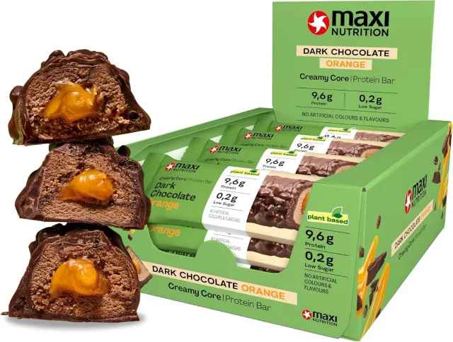 MaxiNutrition Creamy Core Bar 12x45g Dark Chocolate Orange vegan