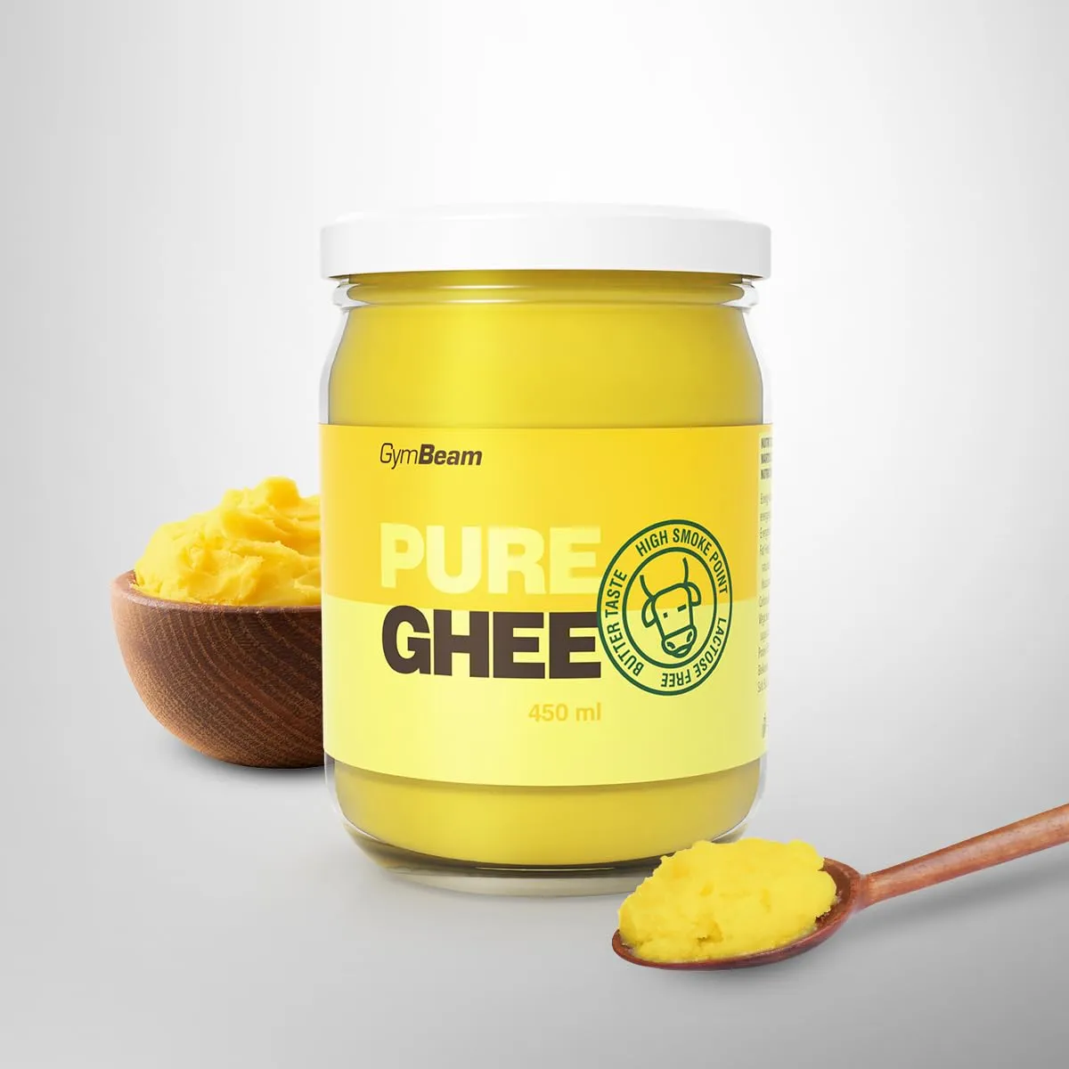 GymBeam Reines Ghee Butterfett 3x450 ml laktosefrei