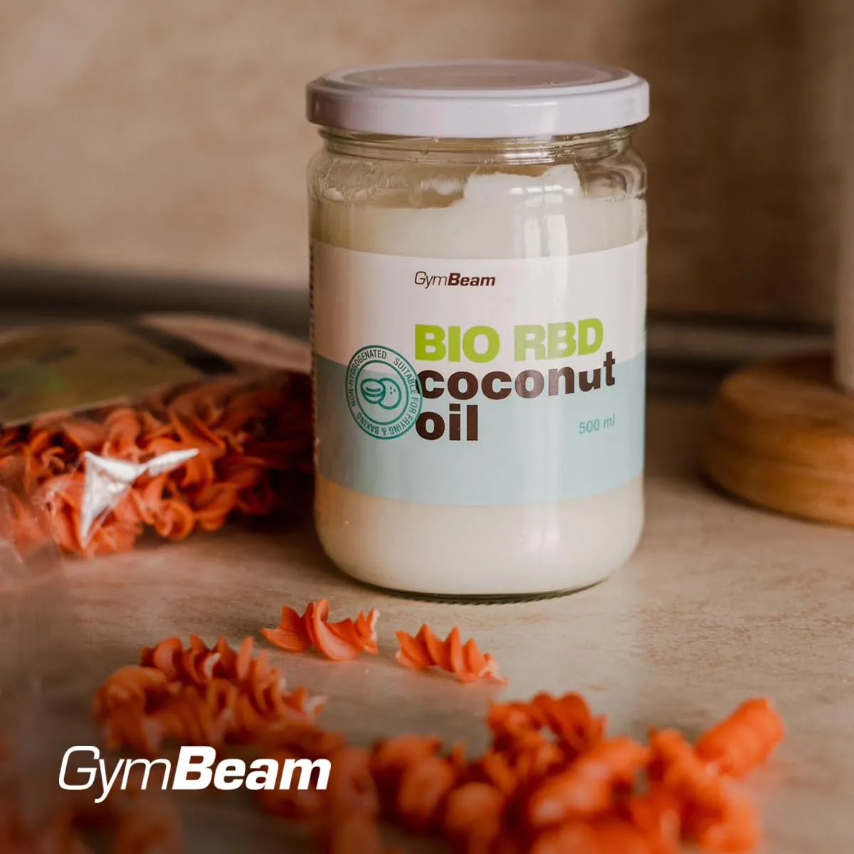 GymBeam Bio RBD Kokosnussöl 500 ml neutral hoher Rauchpunkt