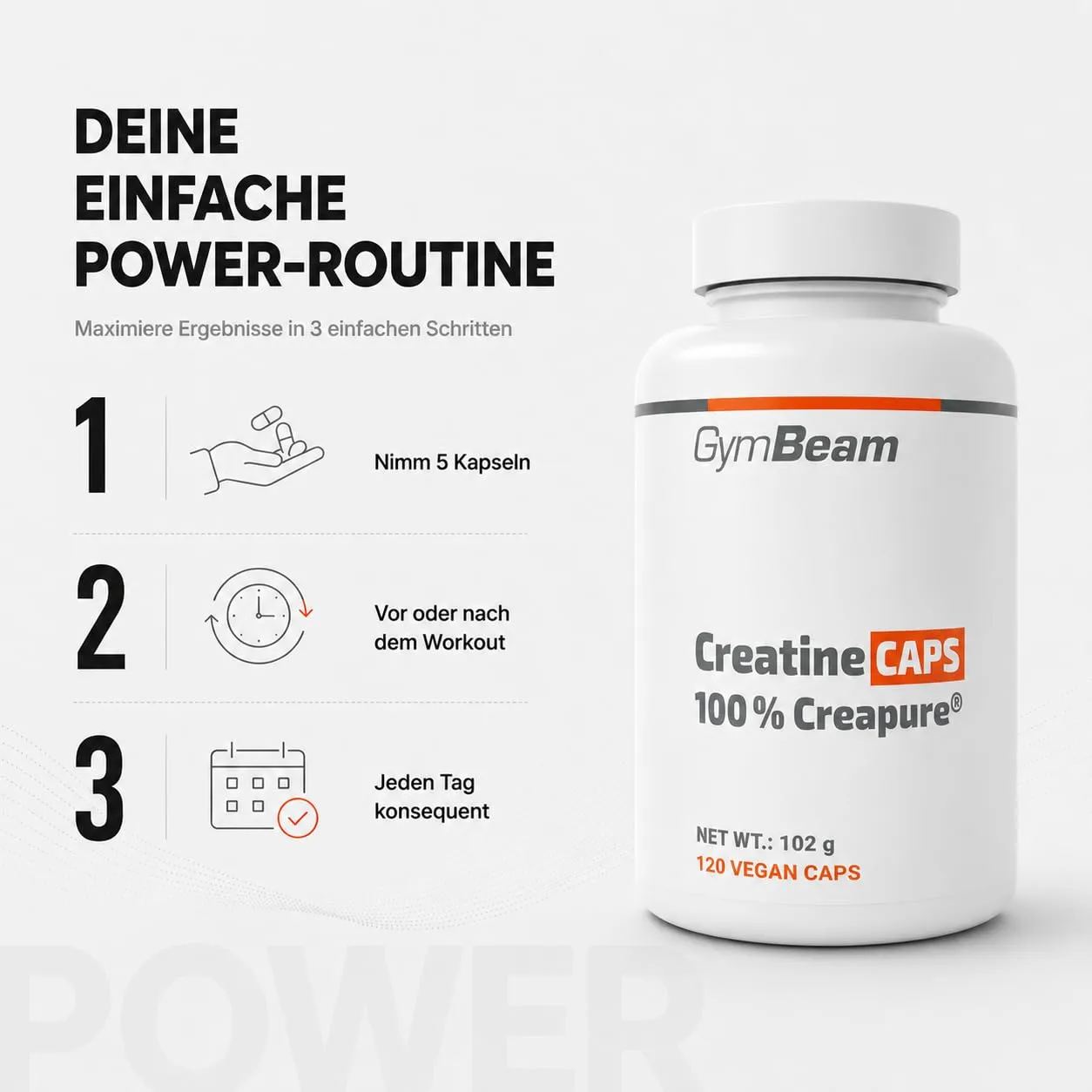 GymBeam Creatin Creapure Kapseln 120 caps