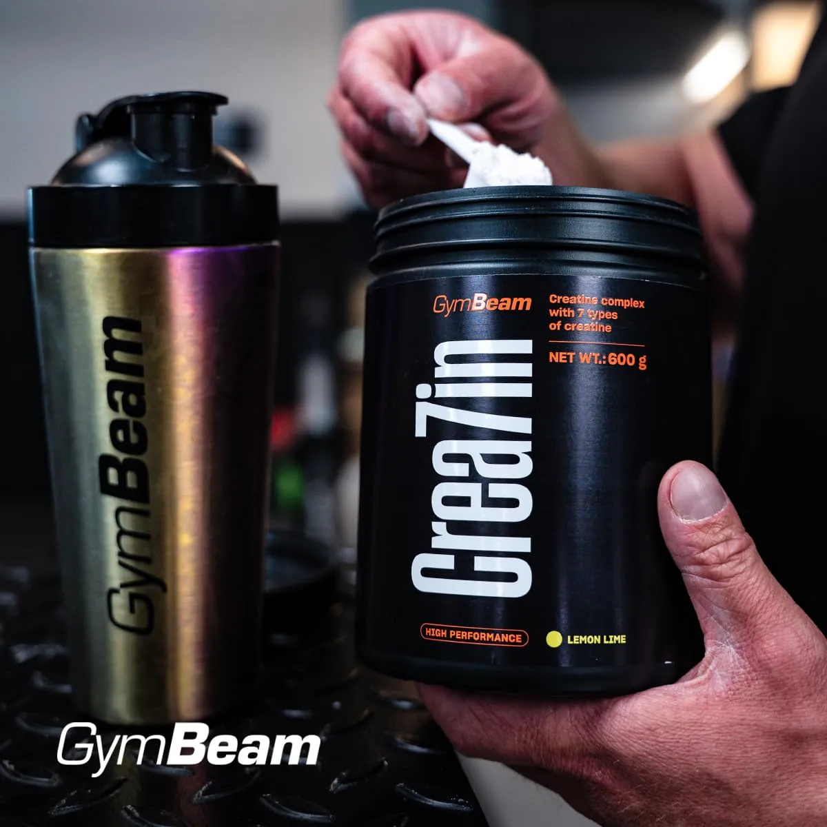 GymBeam Crea7in Kreatin Green Apple 300g Komplex