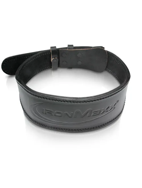 IronMaxx Lifting Belt Gewichthebergürtel XL Schwarz Echtleder
