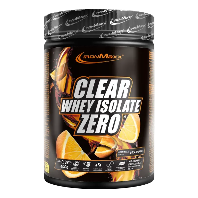 IronMaxx Clear Whey Isolate ZERO Cola Orange 400g zuckerfrei