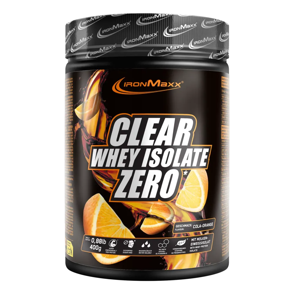 IronMaxx Clear Whey Isolate ZERO Cola Orange 400g zuckerfrei