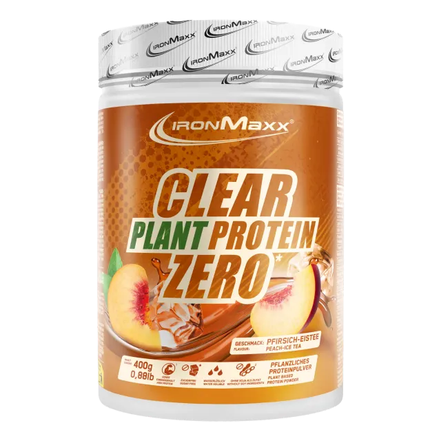 IronMaxx Clear Plant Protein Zero Pulver 400g Peach Ice Tea vegan