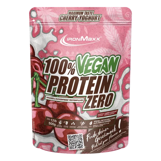 IronMaxx 100% Vegan Protein Zero 500g Cherry Joghurt