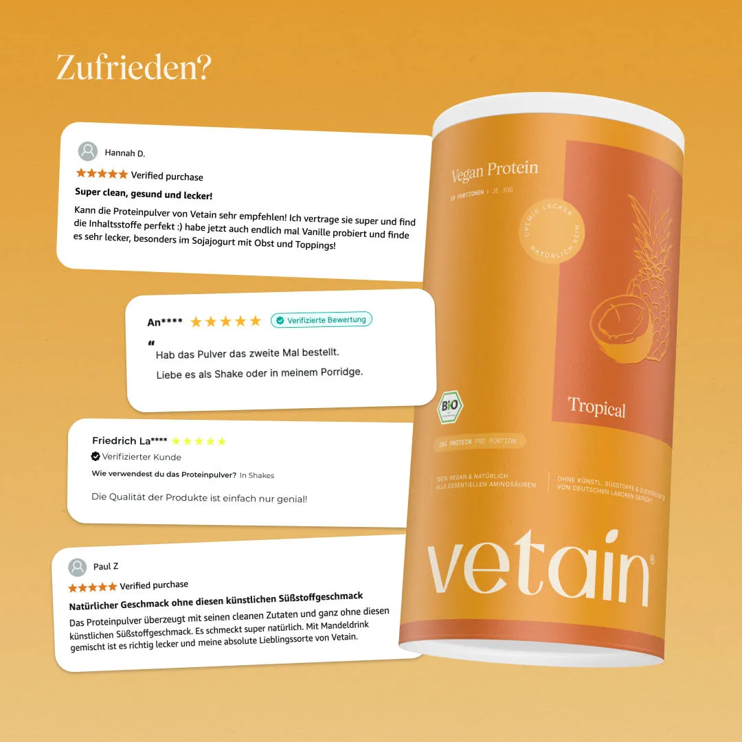 Vetain Vegan Protein Tropical 540g Bio