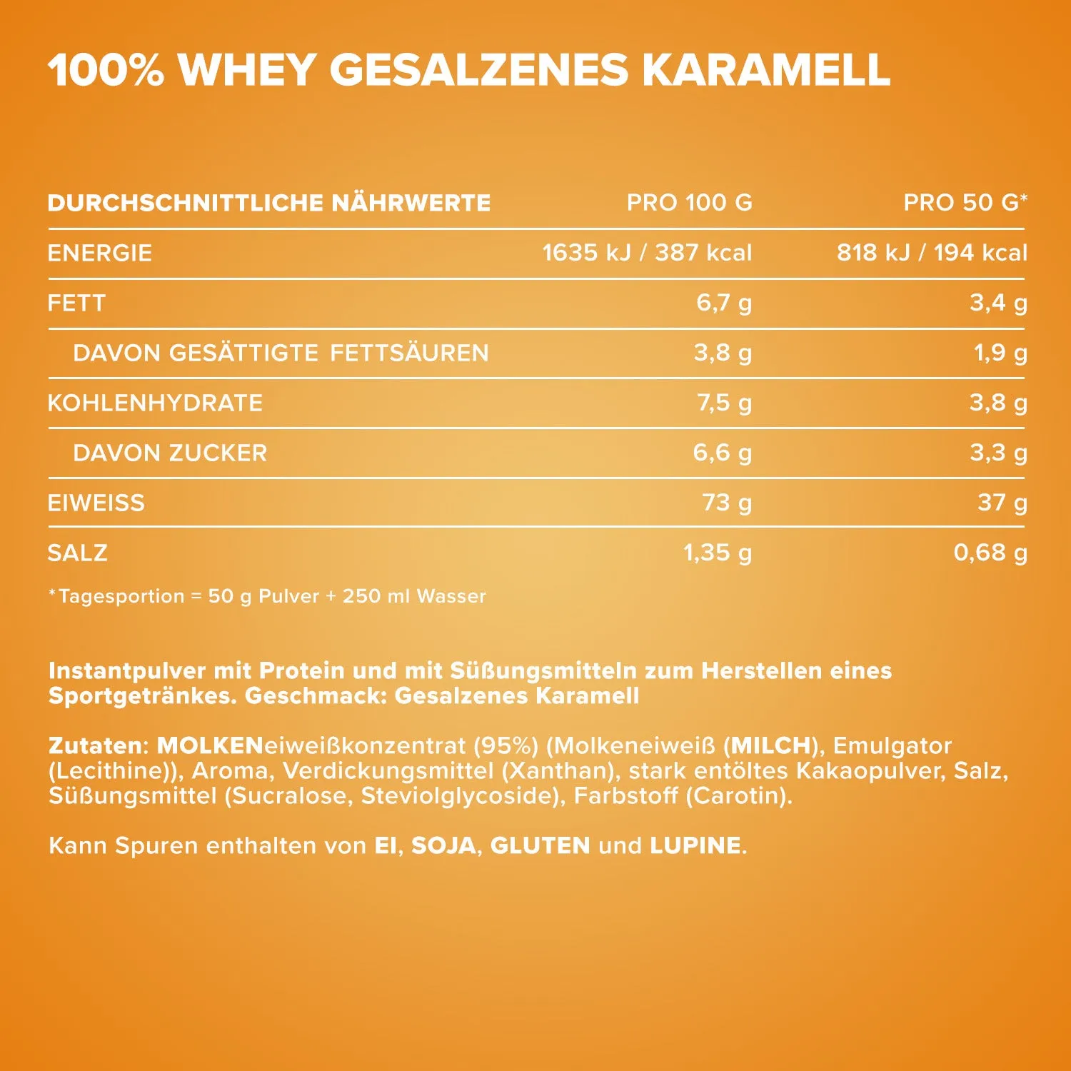 IronMaxx 100% Whey Protein Pulver 2350g Salted Caramel zuckerfrei