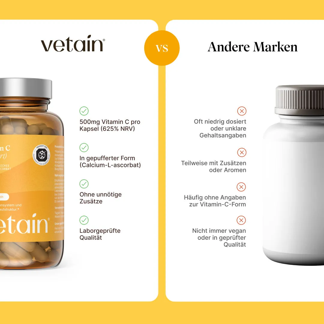 VETAIN Buffered Vitamin C Kapseln 365 Stück magenschonend