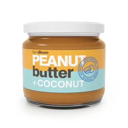 GymBeam Erdnussbutter Kokosnuss 350g cremig ohne Palmöl