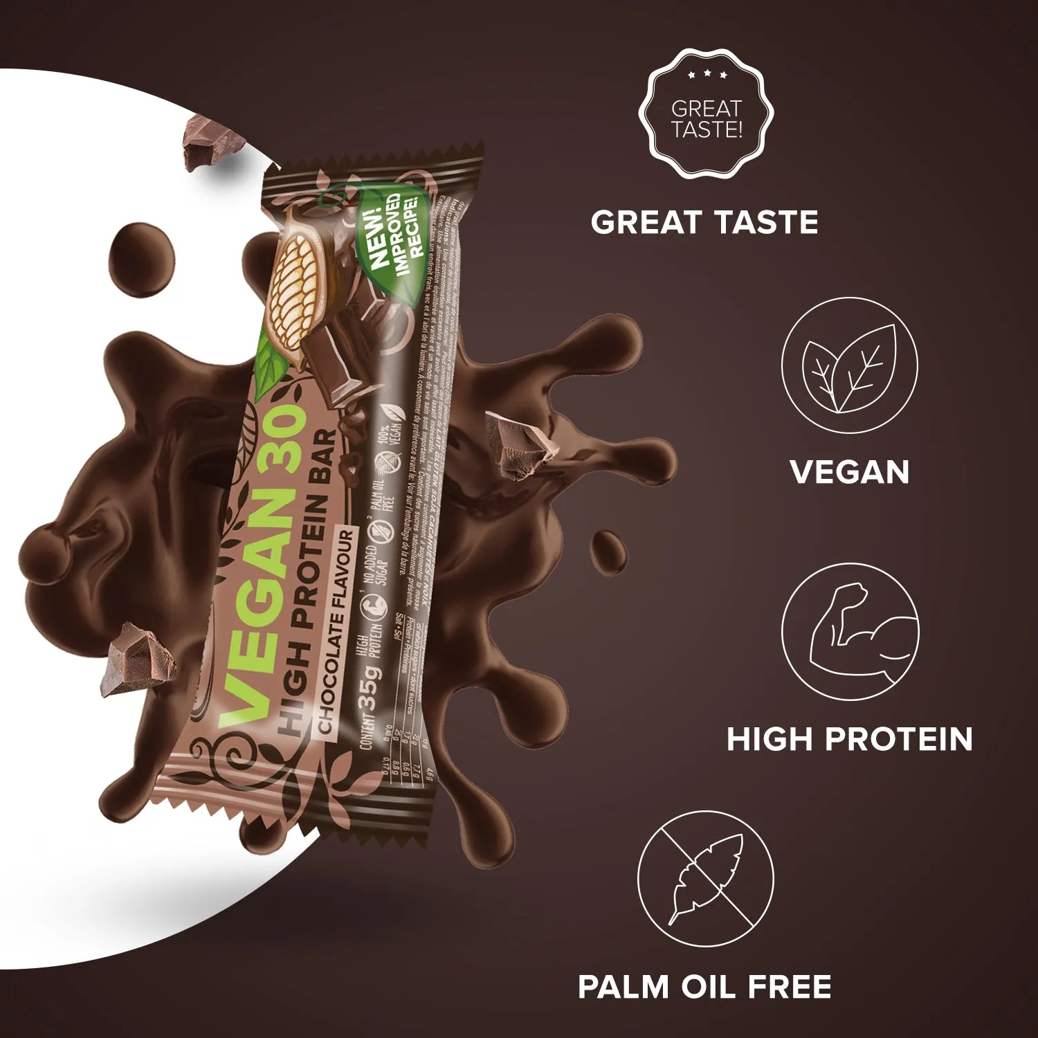 IronMaxx Vegan 30 Riegel Schokolade 24x35 g zuckerarm