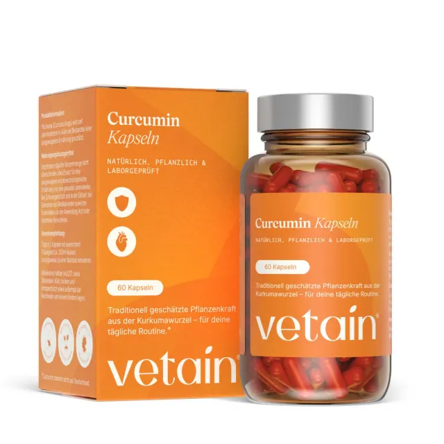 Vetain Turmeric Curcumin Kapseln 60 Kapseln hochdosiert