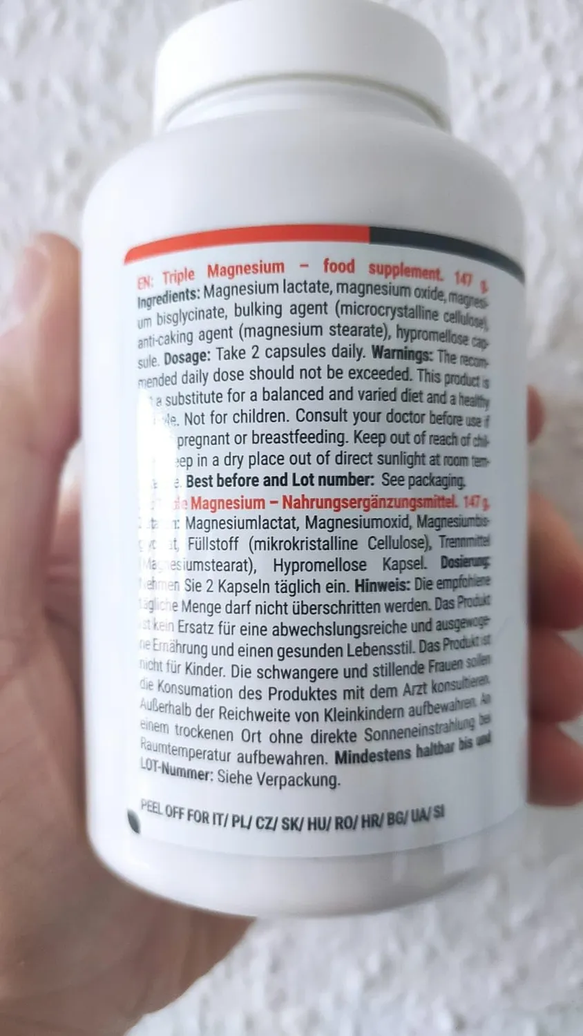 GymBeam Triple Magnesium Komplex Kapseln 90 g hochdosiert