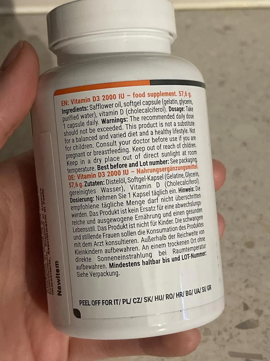 GymBeam Vitamin D3 2000 IU Kapseln 60 caps