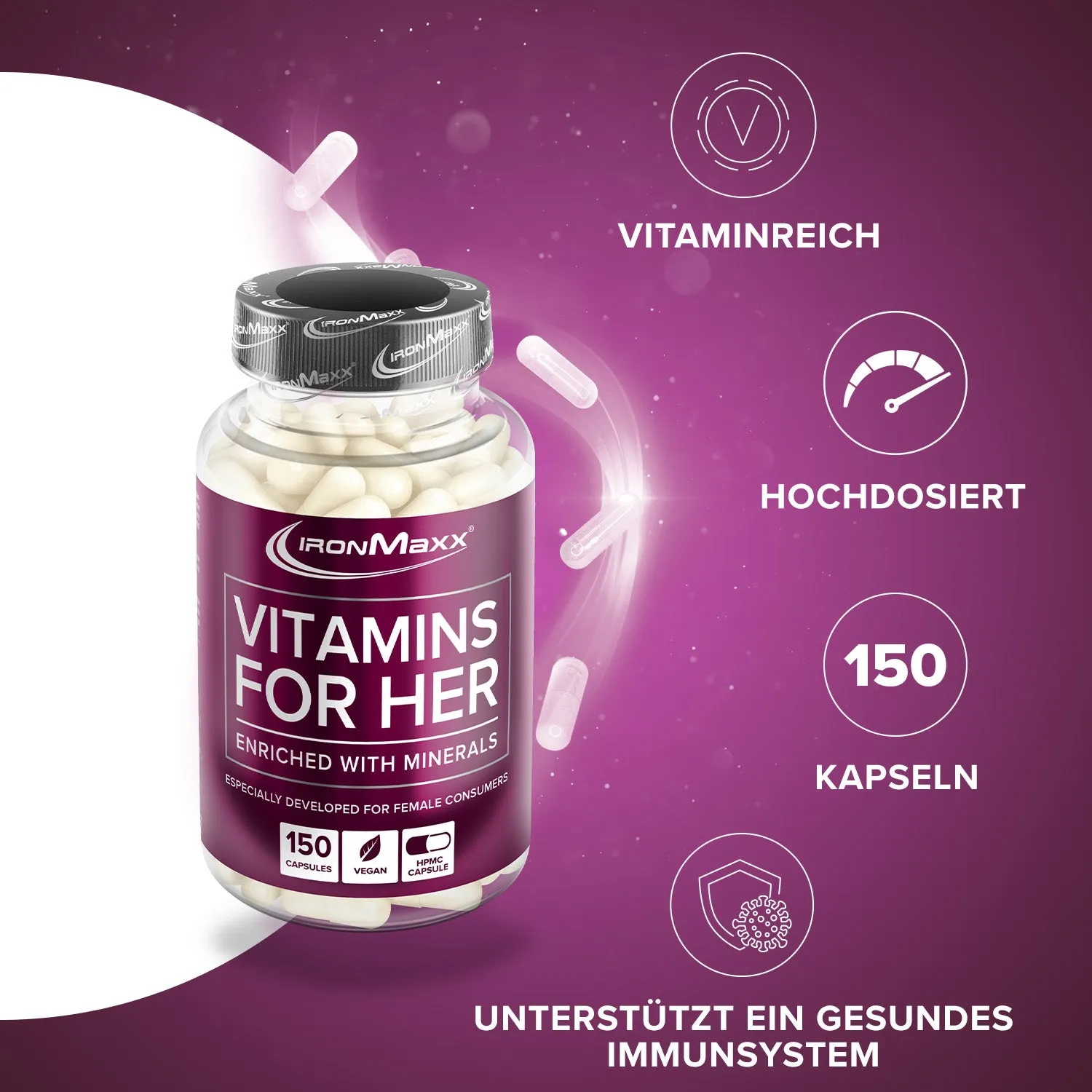 IronMaxx Vitamins for Her Kapseln 150 Stk für Frauen