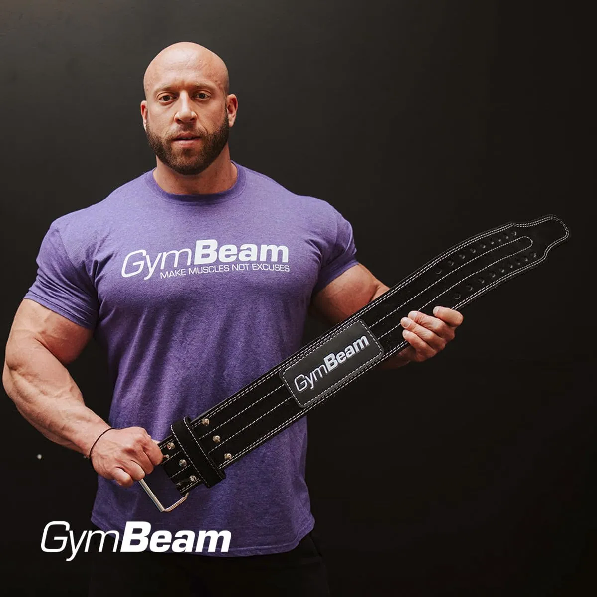 GymBeam Arnold Fitnessgürtel Gewichthebergürtel Leder XS