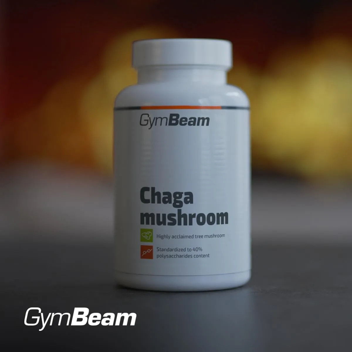 GymBeam Chaga Pilzextrakt Kapseln 500 mg 90 Caps