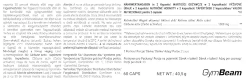 GymBeam Aktivkohle Kapseln 100 Kapseln vegan