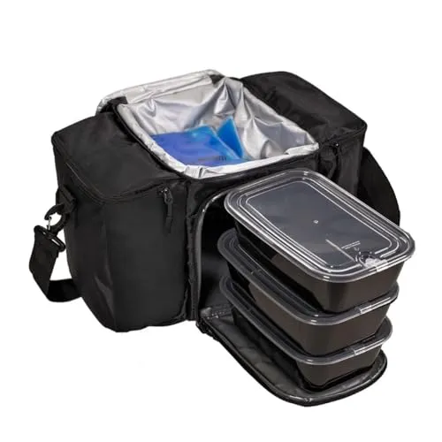 GymBeam Advanced Prep Essenstasche schwarz 3 Boxen