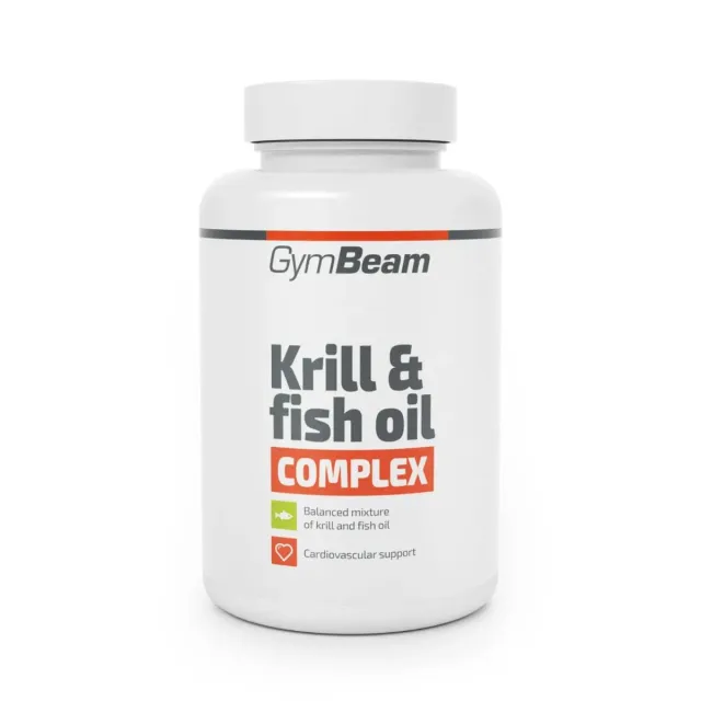 GymBeam Krill- & Fischöl Omega 3 Kapseln 90 Caps EPA DHA
