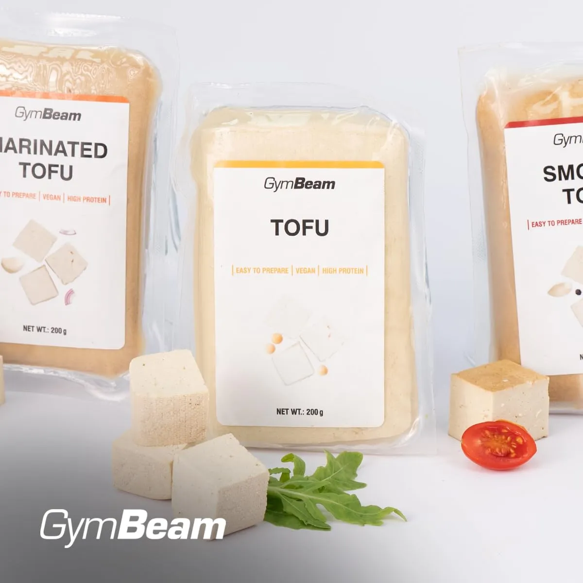GymBeam Tofu Natur pflanzliches Protein 15x200g zuckerfrei