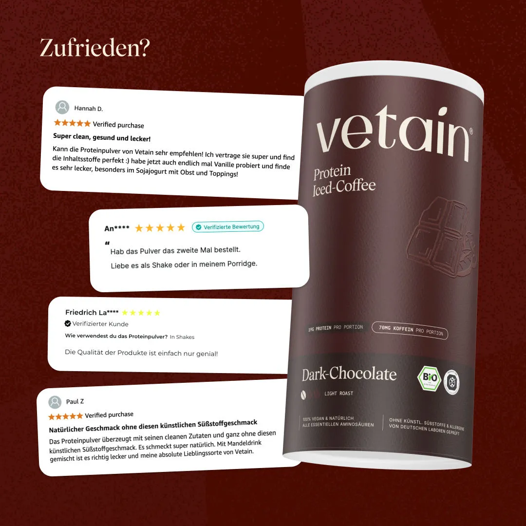 Vetain Protein Iced Coffee Dark Chocolate 540g bio