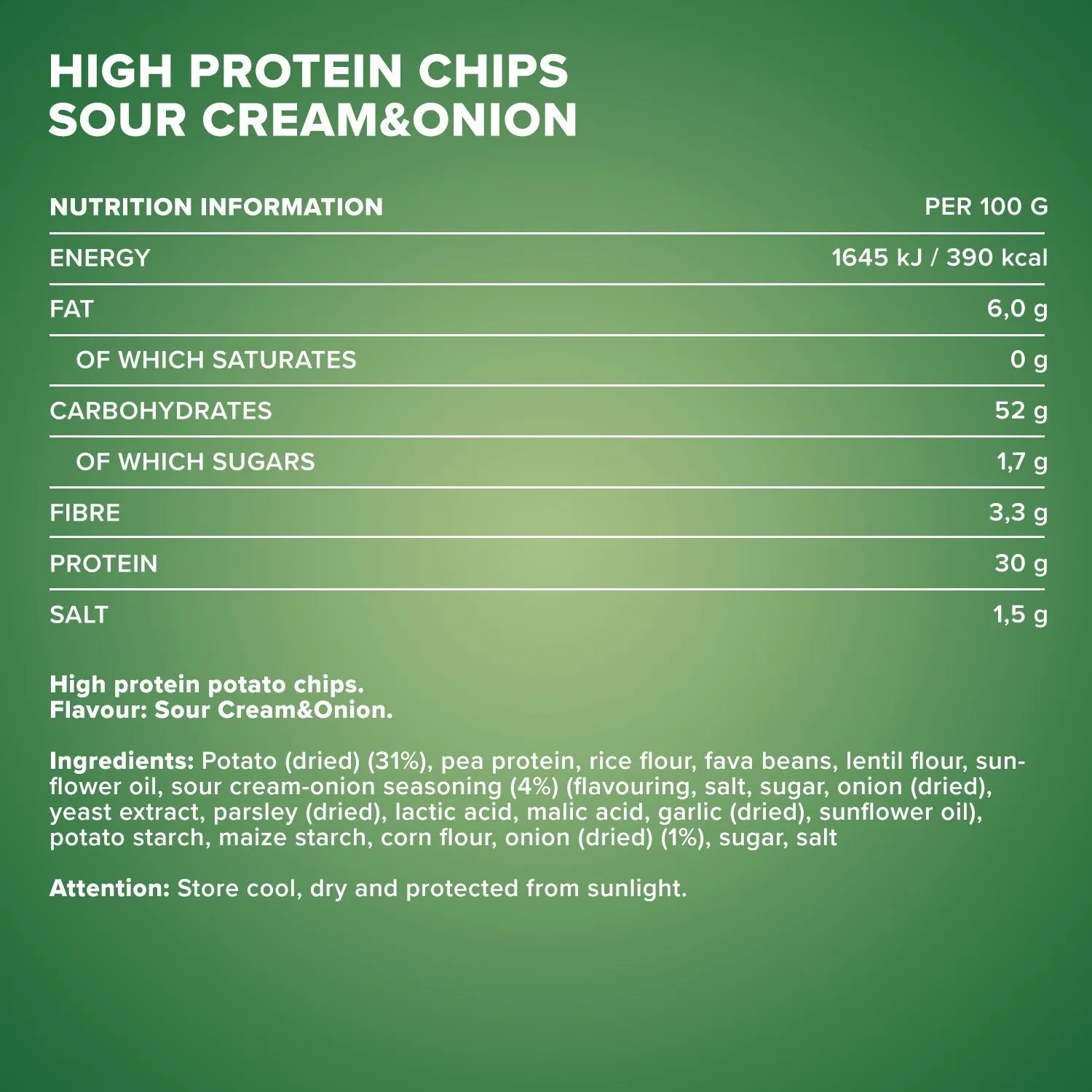 IronMaxx High Protein Potato Chips Sour Cream Onion 60g