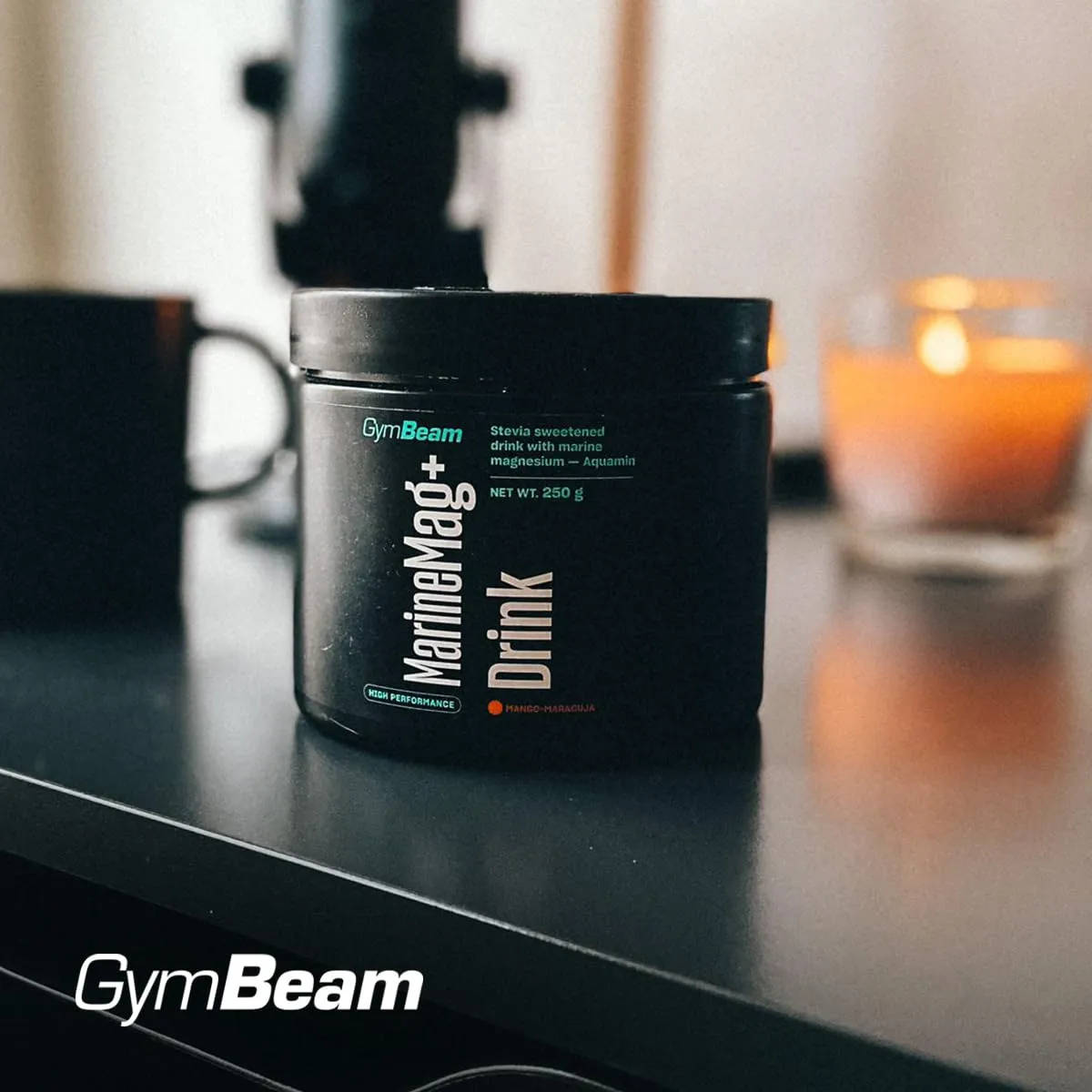 GymBeam Marine Mag+ Drink Magnesium Pulver 250 g mit Stevia