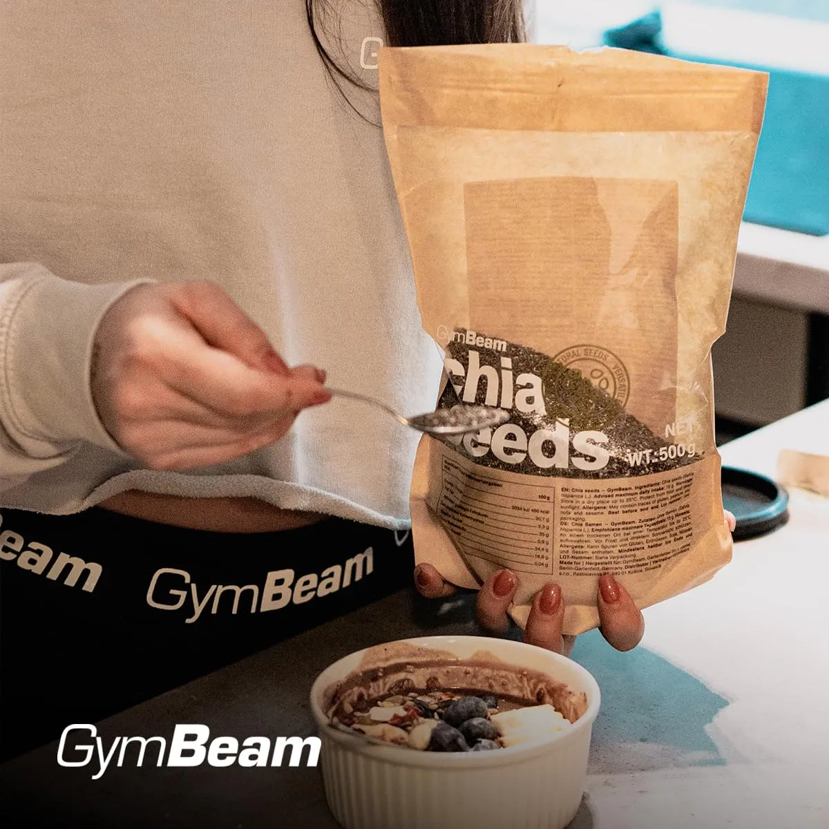GymBeam Chiasamen 1000g Superfood glutenfrei
