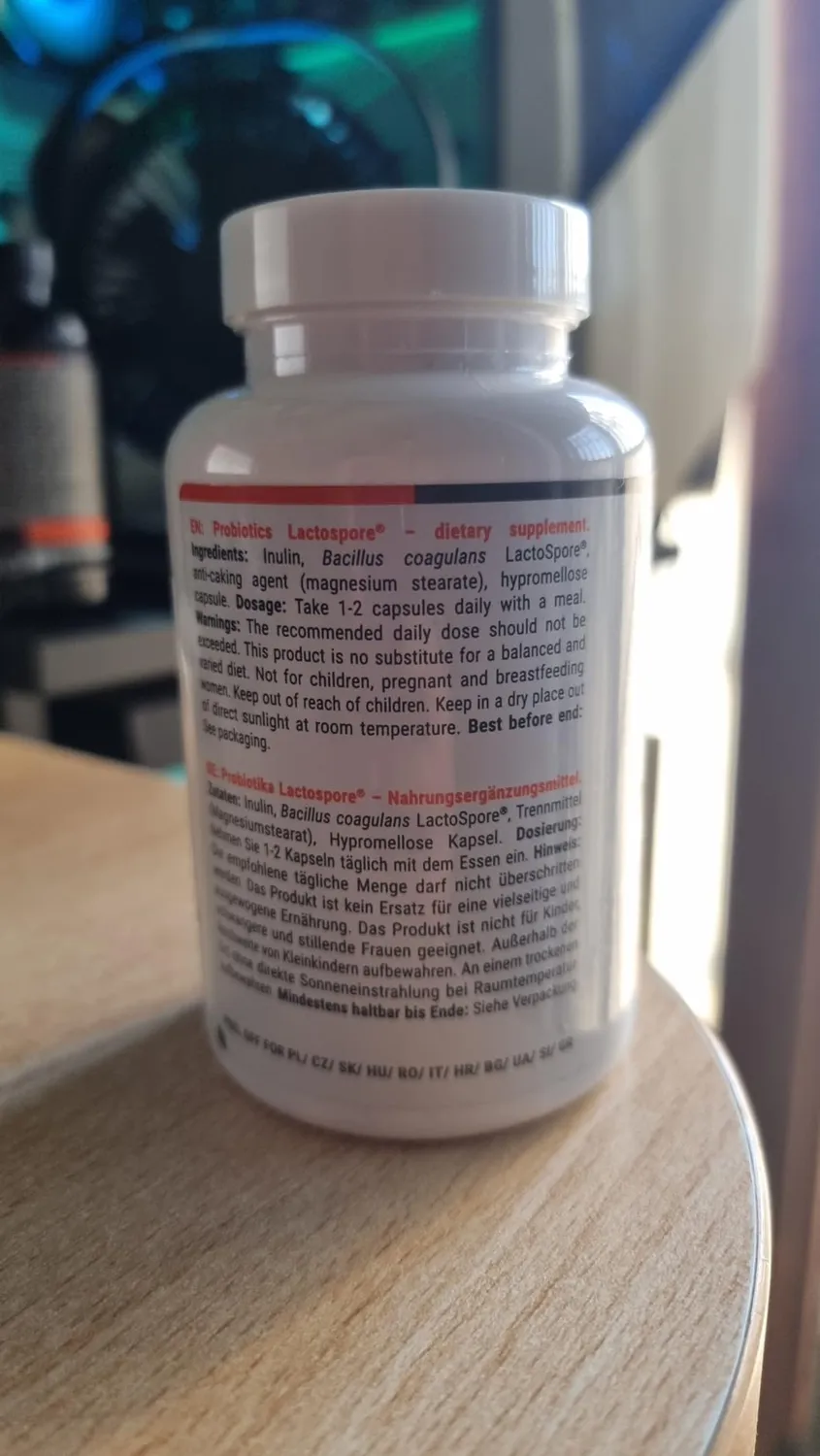 GymBeam Lactospore Probiotika Kapseln 90 Stk 4 Mrd Kulturen
