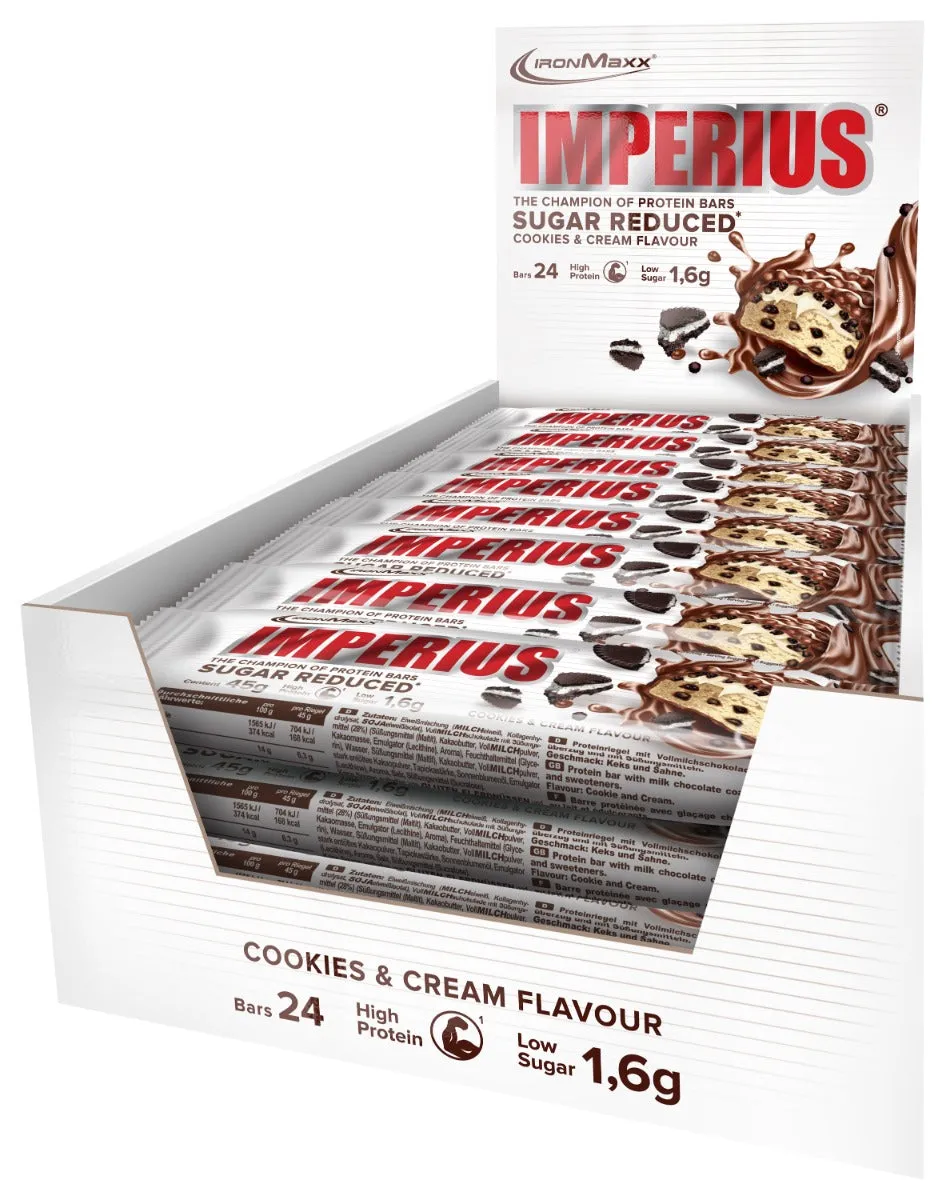 IronMaxx Imperius Proteinriegel 24x45g Cookies Cream