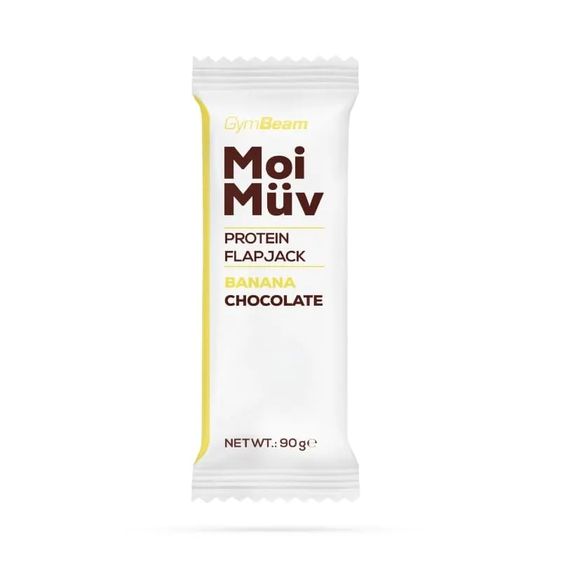 GymBeam MoiMüv Protein Flapjack Riegel 12x90 g Banana Chocolate