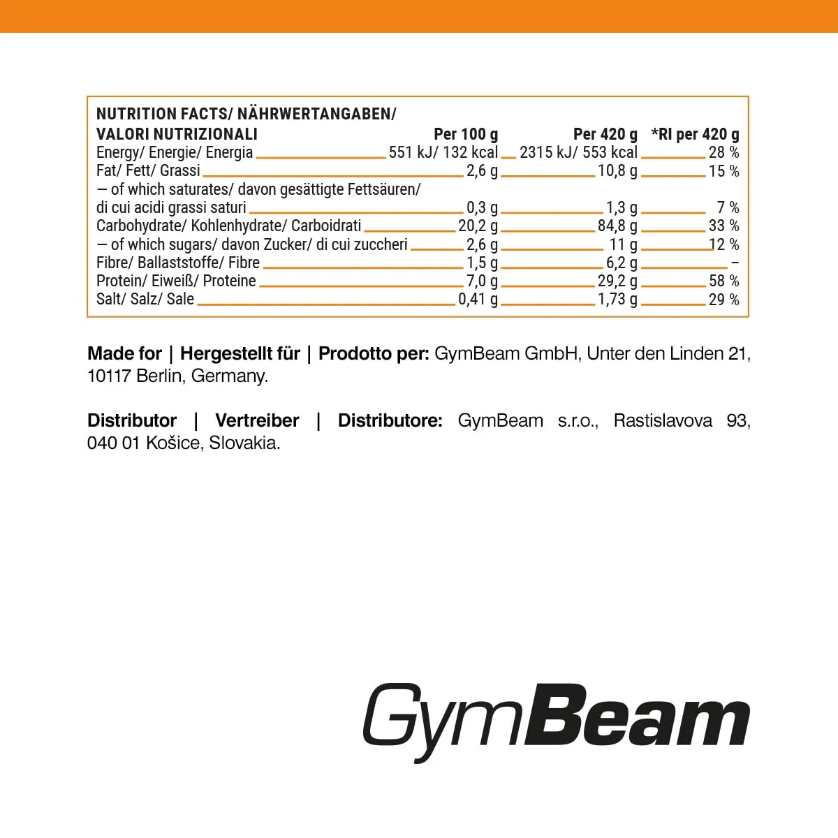 GymBeam Hähnchen Reis Fertiggericht 420 g mexikanisch