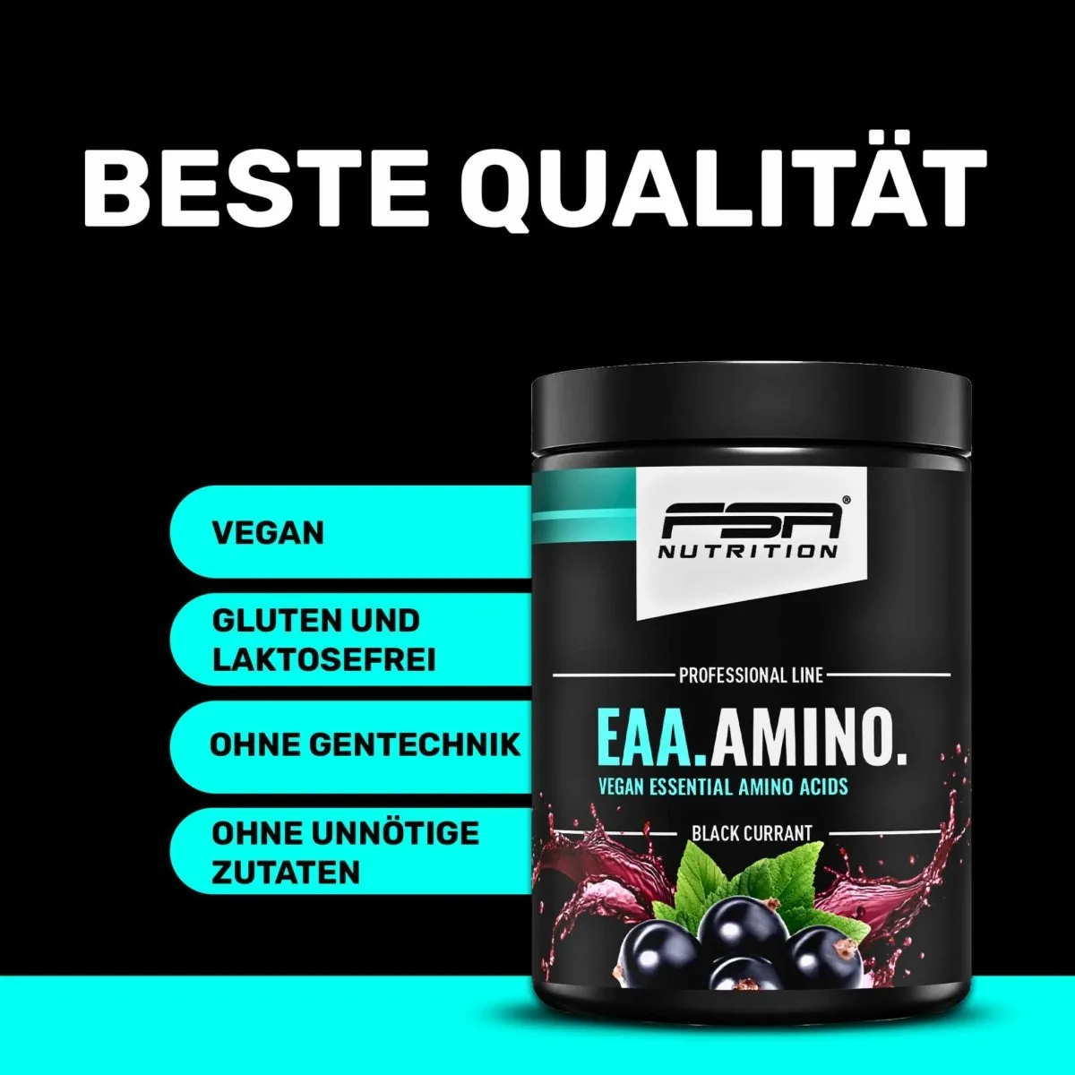 FSA Nutrition EAA Pulver Schwarze Johannisbeere mit Glutamin