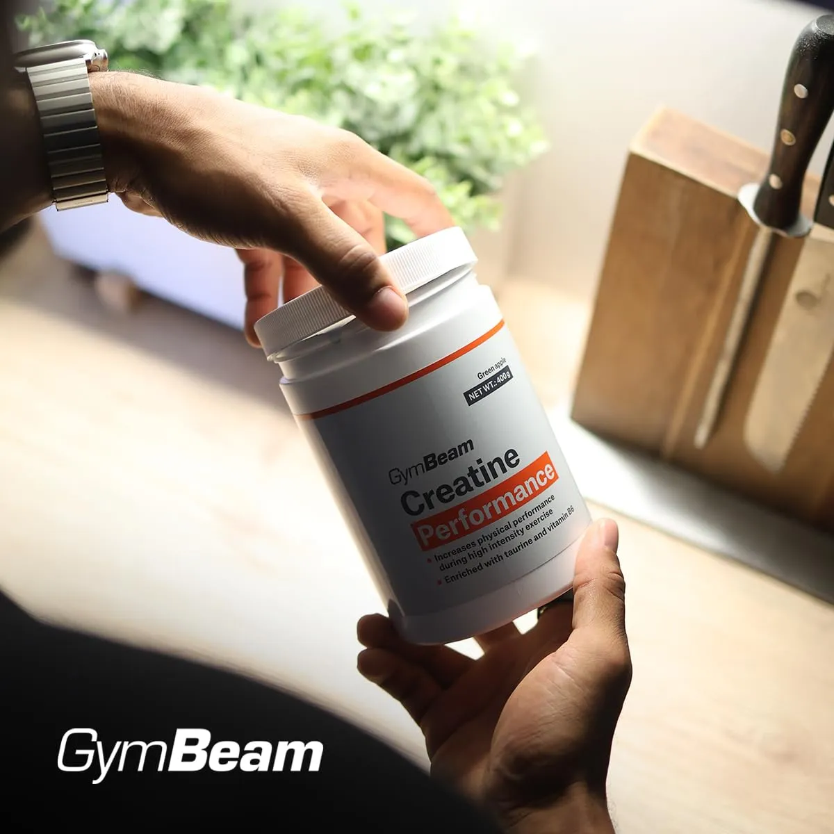 GymBeam Creatine Performance Kreatinpulver 400g neutral mit Taurin