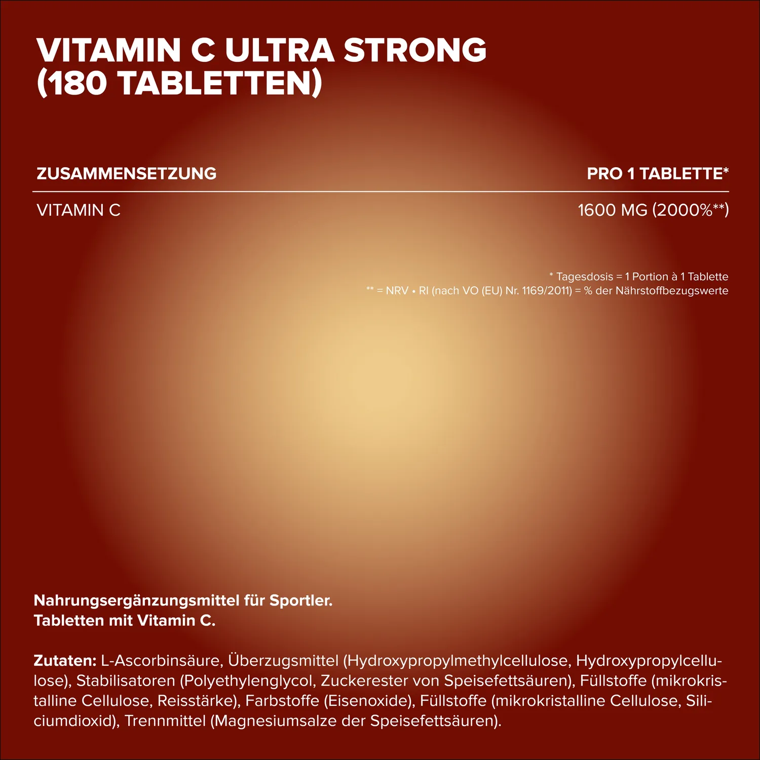 IronMaxx Vitamin C Ultra Strong Tabletten 180 St. hochdosiert