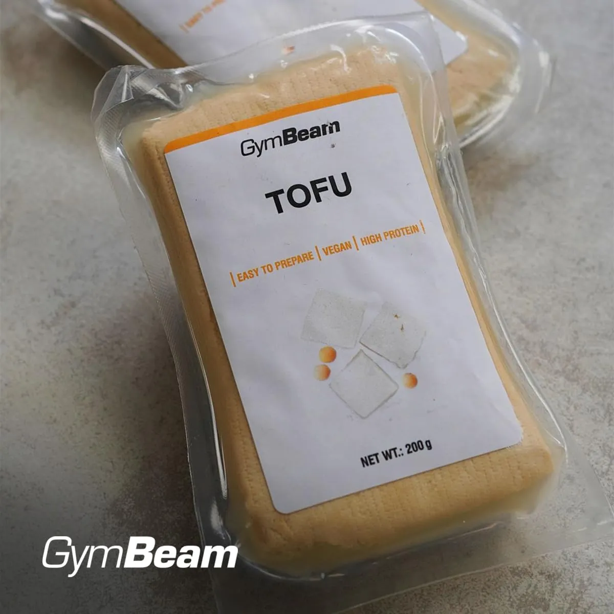 GymBeam Tofu Natur pflanzliches Protein 15x200g zuckerfrei