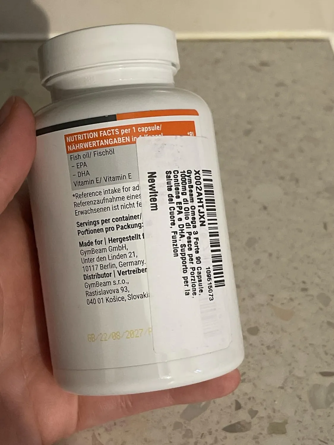 GymBeam Omega 3 Forte Kapseln 90 Caps Hochdosiert