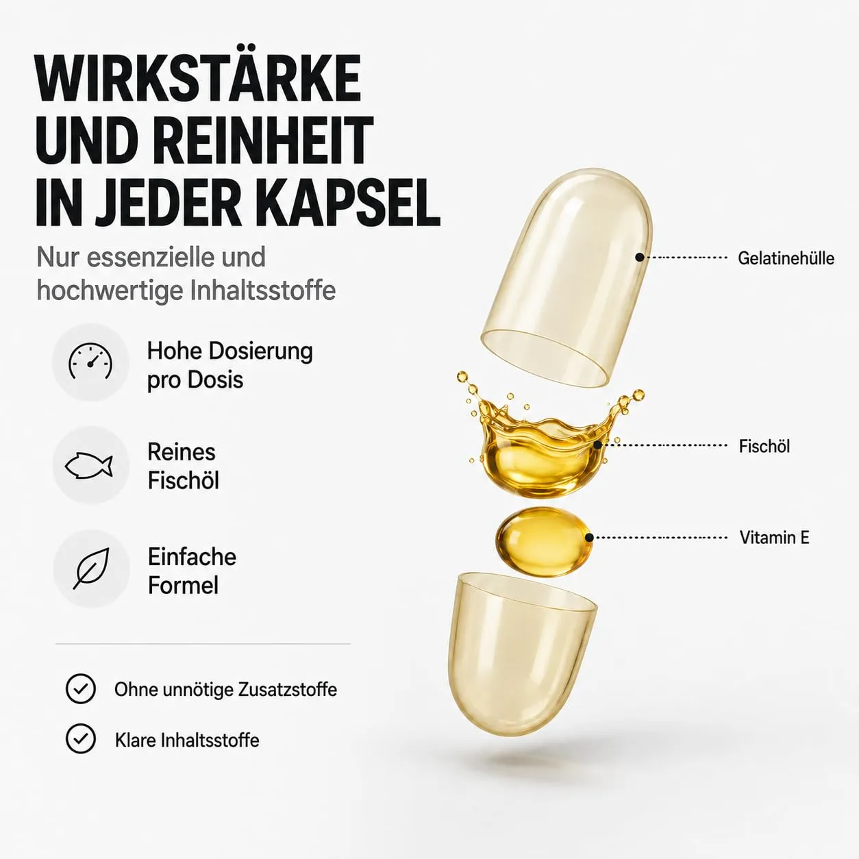 GymBeam Omega 3 Kapseln 60 Stück hochdosiert