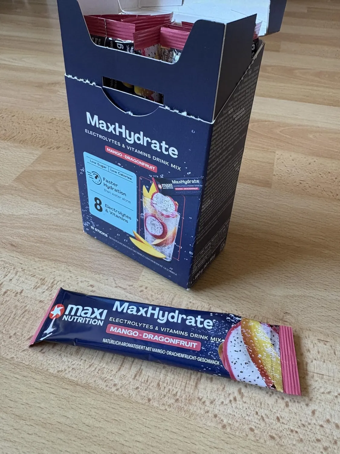 MaxiNutrition MaxHydrate Pulver Mango Dragonfruit 10 Sticks