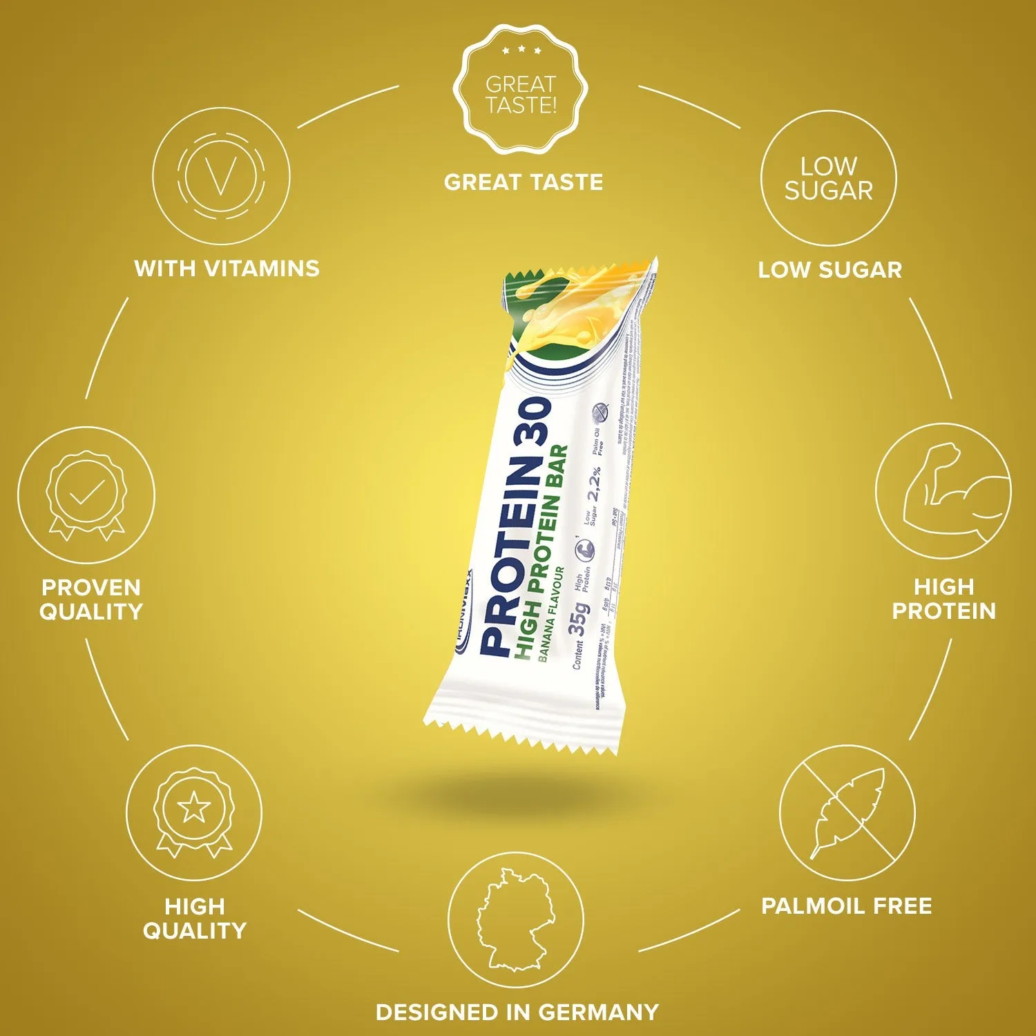 IronMaxx Protein 30 Riegel Banane 35g High Protein