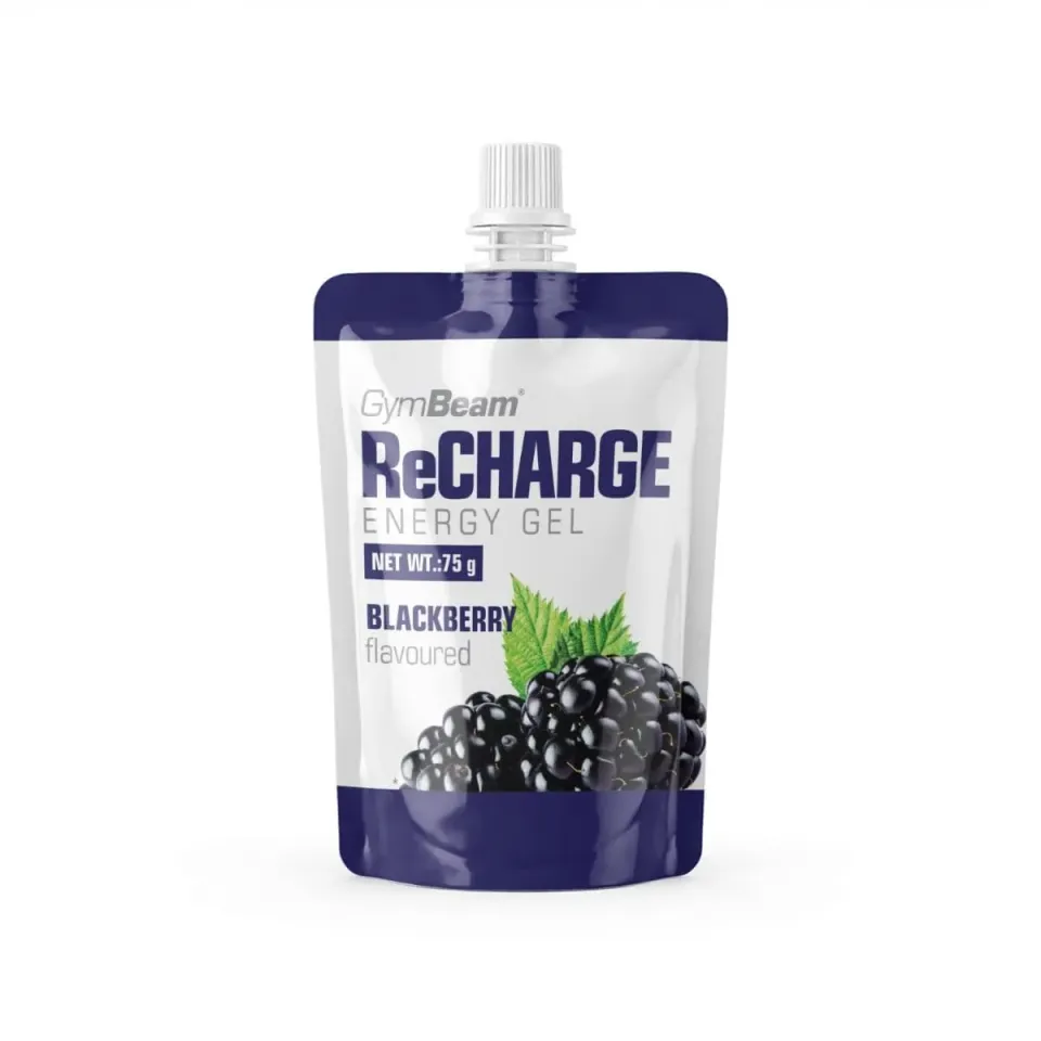 GymBeam ReCharge Gel Blaue Himbeere 75 g Isomaltulose