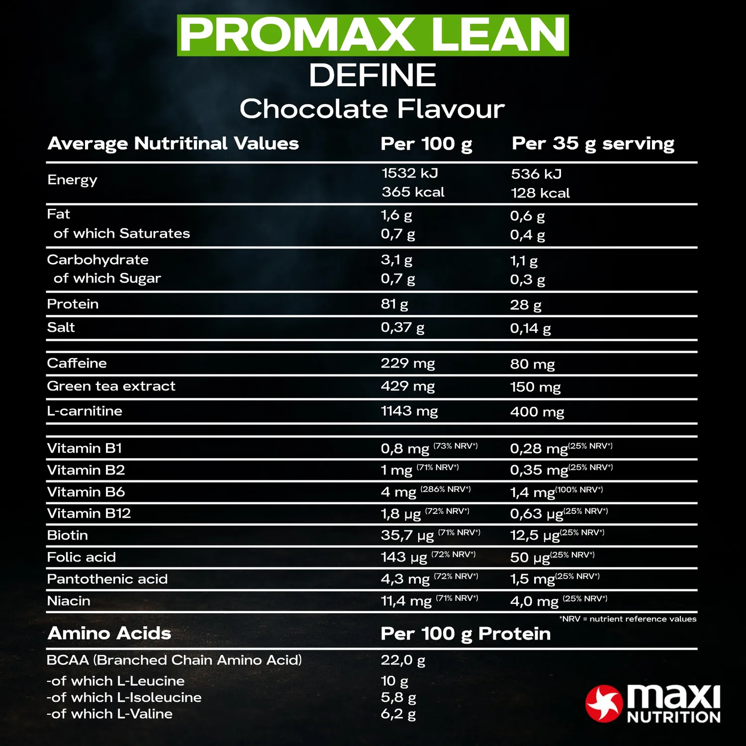 MaxiNutrition Promax Lean Schoko Proteinpulver für Diät