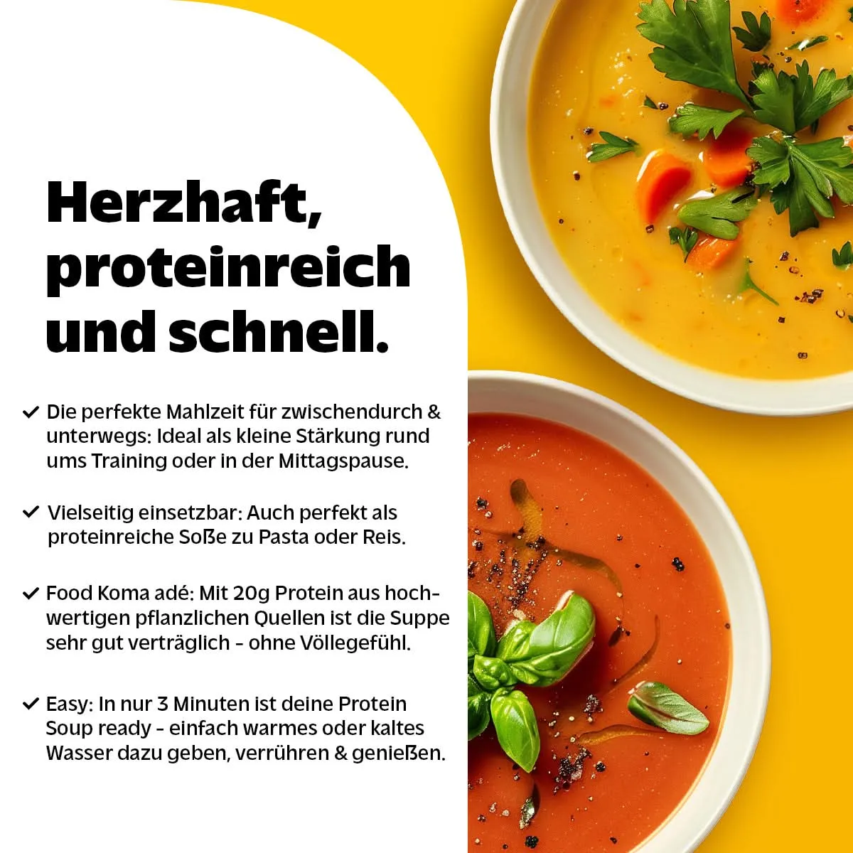 Rocka Protein Soup Curry 8x45g vegan 20g Protein