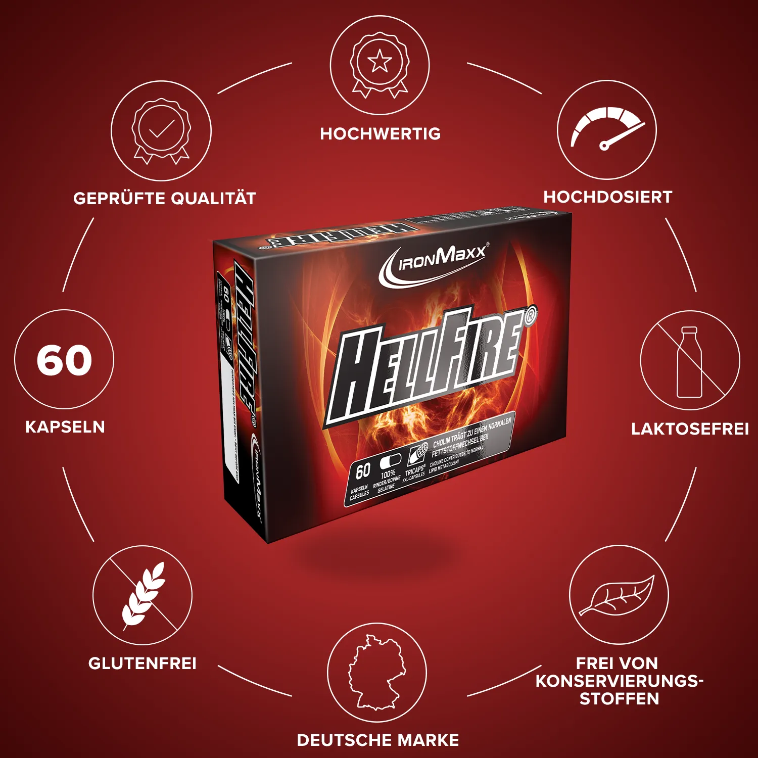 IronMaxx Hellfire Fatburner Tricaps 60 Stk