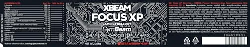 GymBeam Xbeam Focus XP Gaming Booster Erdbeere Kiwi 351 g koffeinfrei