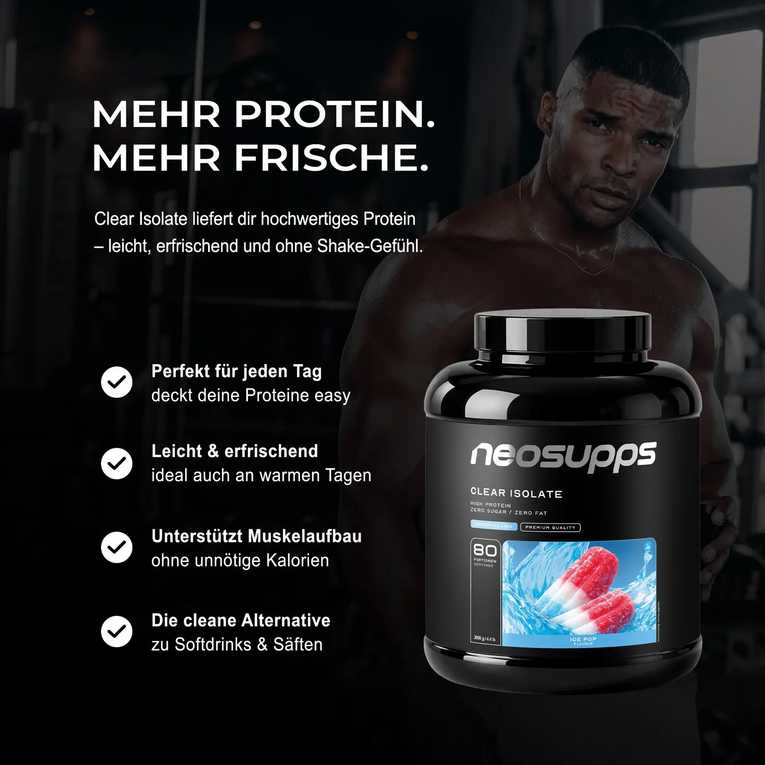 Neosupps Clear Isolate Protein 2000g Ice Pop zuckerfrei